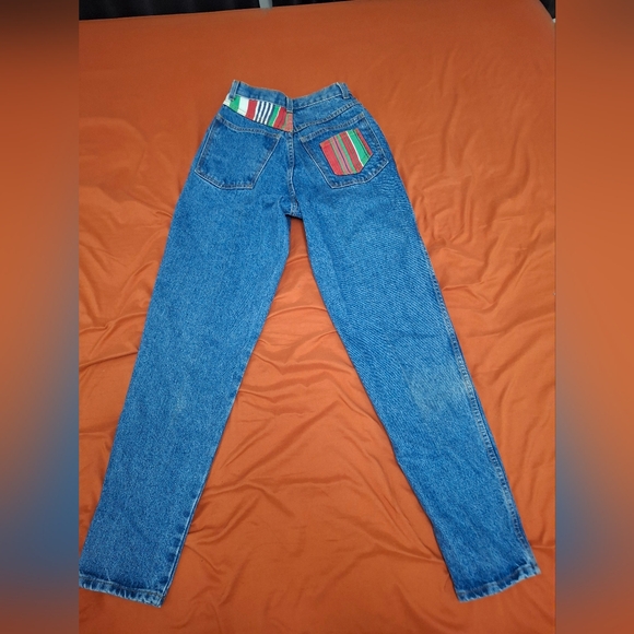 Vintage Super High Waist Patchwork Mom Jeans - Picture 2 of 8